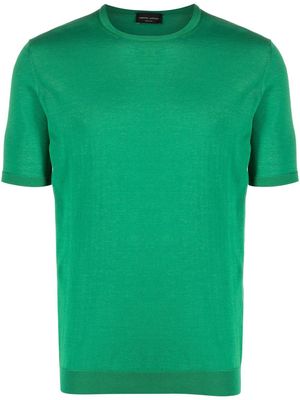 Roberto Collina fine-knit short-sleeve top - Green