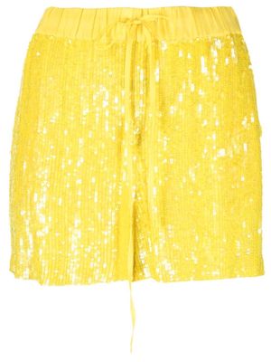 P.A.R.O.S.H. sequin-embellished shorts - Yellow