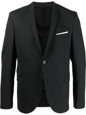 Neil Barrett single-breasted tailored blazer jacket - Black