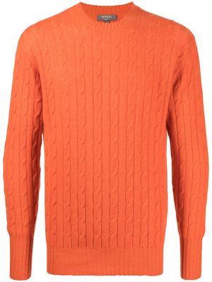 N.Peal The Thames cable knit sweater - Orange