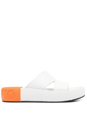 Kenzo two-tone slide sandals - White