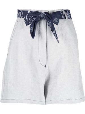 Emporio Armani high-waisted cotton shorts - Neutrals