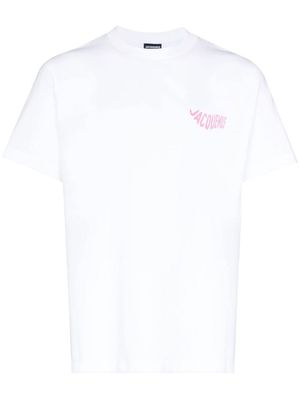 Jacquemus Vague wave logo print T-shirt - White