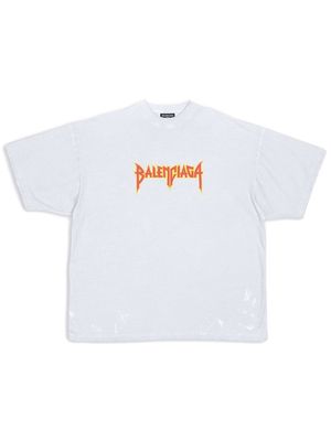 Balenciaga oversized metal logo T-shirt - White