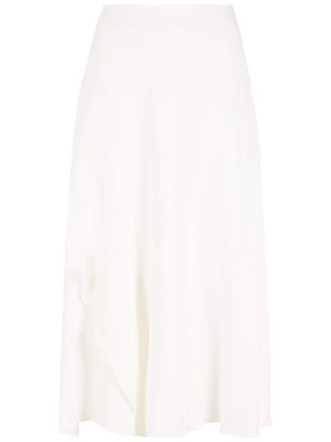 Alcaçuz high-waisted midi skirt - White
