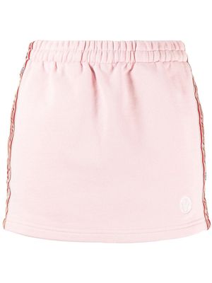 VETEMENTS elasticated logo-tape skirt - Pink