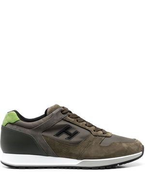 Hogan suede lace-up trainers - Green