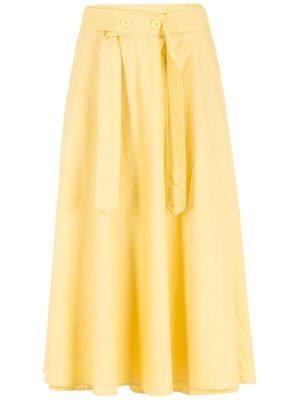 Alcaçuz high-waisted midi skirt - Yellow