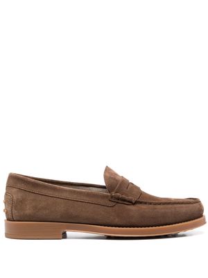 Tod's slip-on suede loafers - Brown