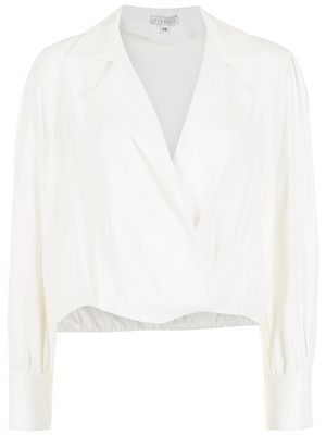 Alcaçuz Castanho wrapped blouse - White