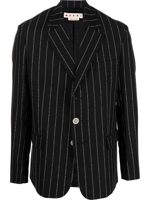 Marni notched lapels striped blazer - Black