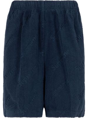 Supreme jacquard-logo shorts - Blue