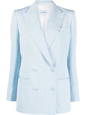 Casablanca peak lapels double-breasted blazer - Blue