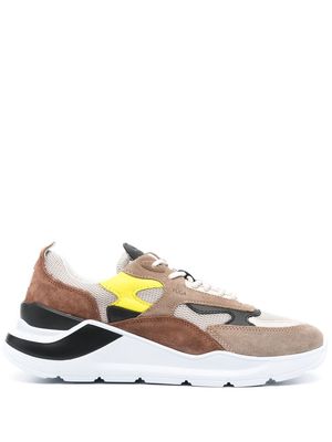 D.A.T.E. panelled lace-up trainers - Brown