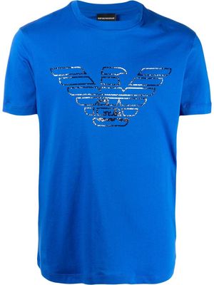 Emporio Armani Eagle logo-print T-shirt - Blue