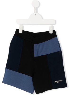 Emporio Armani Kids two-tone casual shorts - Blue
