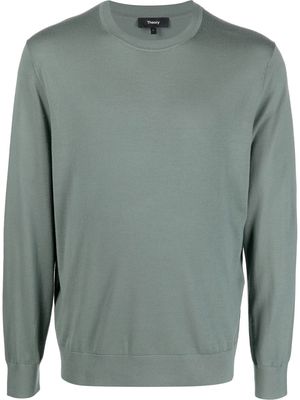 Theory round neck jumper - Green