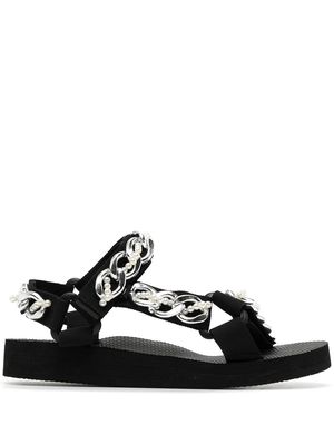 Arizona Love pearl chain detailed sandals - Black