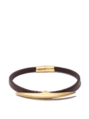 Shaun Leane Arc wrap leather bracelet - YELLOW GOLD VERMEIL