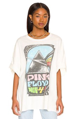 DAYDREAMER Pink Floyd Mothers Prism Tee in White.