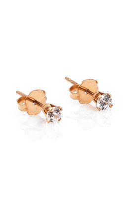Nashelle Muse Classic Cubic Zirconia Stud Earrings in Gold
