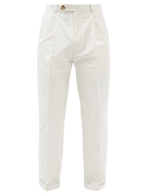 Molly Goddard - Duncan Twill Suit Trousers - Mens - Cream
