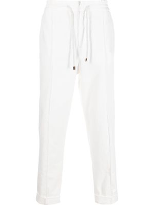 Brunello Cucinelli drawstring straight-leg trousers - White