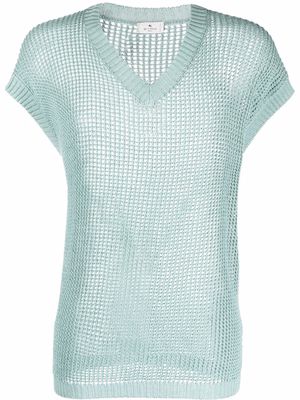 ETRO open-knit sleeveless jumper - Green