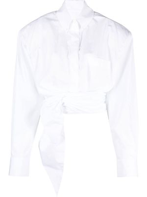 Alexandre Vauthier ruched button-up shirt - White