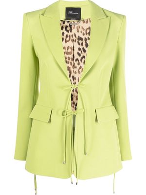 Blumarine tie-front tailored blazer - Green