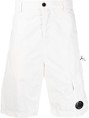C.P. Company logo-patch Bermuda shorts - White