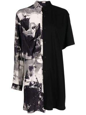Yohji Yamamoto silk asymmetric shirt - Black