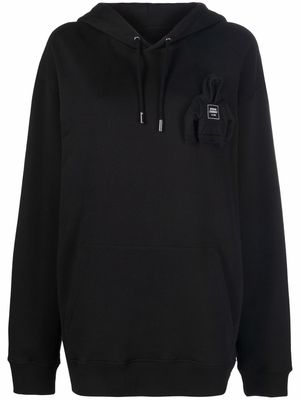 Opening Ceremony Miniature-patch oversized hoodie - Black