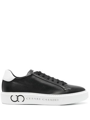 Casadei two-tone lace-up sneakers - Black