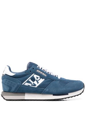 Napapijri panelled logo-print sneakers - Blue