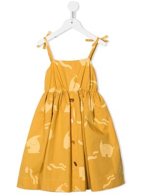 Rejina Pyo Esme elephant-print organic cotton dress - Yellow