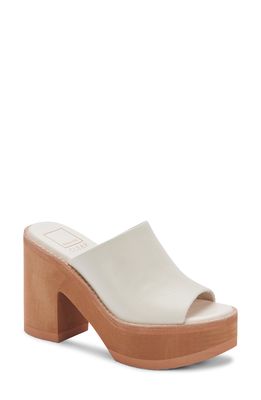 CLEAR BY DOLCE VITA Dolce Vita Emery Platform Slide Sandal in Off White Leather