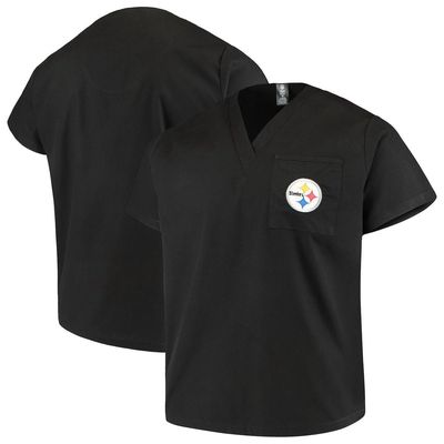 Men's Concepts Sport Black Pittsburgh Steelers Scrub Top