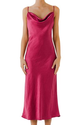 Endless Rose Satin Midi Dress in Orchid