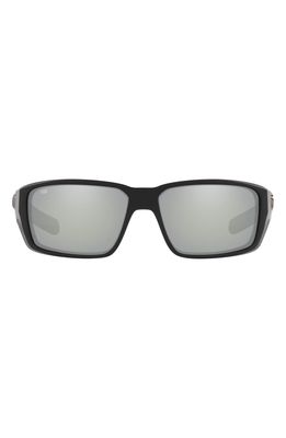 Costa Del Mar 60mm Polarized Rectangular Sunglasses in Black Grey