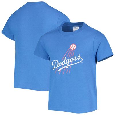 Youth Soft as a Grape Royal Los Angeles Dodgers Distressed Logo T-Shirt