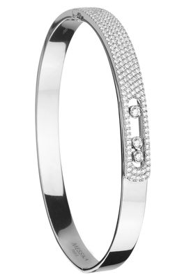 Messika Move Pave Diamond Bangle in White Gold