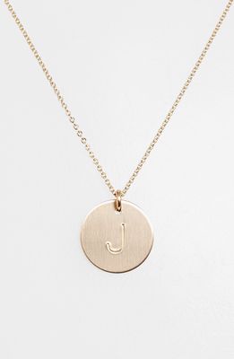 Nashelle 14k-Gold Fill Initial Disc Necklace in 14K Gold Fill J