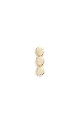 Jennie Kwon Designs Three Dot Single Stud Earring in Yellow Gold