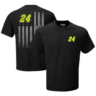 Men's Hendrick Motorsports Team Collection Black William Byron Tonal Flag T-Shirt