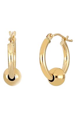 Bony Levy 14K Gold Bead Hoop Earrings in Yellow Gold