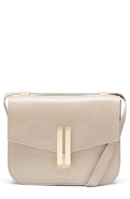 DeMellier Vancouver Leather Crossbody Bag in Ivory Lizard Effect