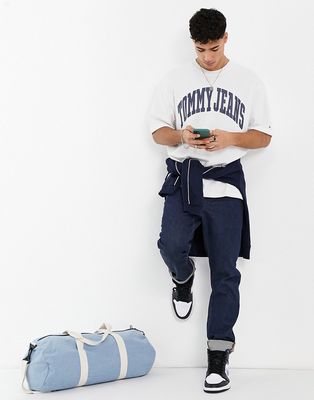 Tommy Jeans collegiate logo oversized T-shirt in white