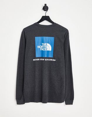 The North Face Red Box long sleeve t-shirt in gray