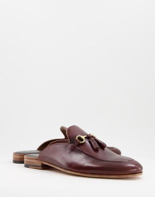 Walk London Terry slip-on loafers in brown leather